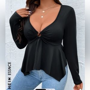 SHEIN curve 0XL black shirt